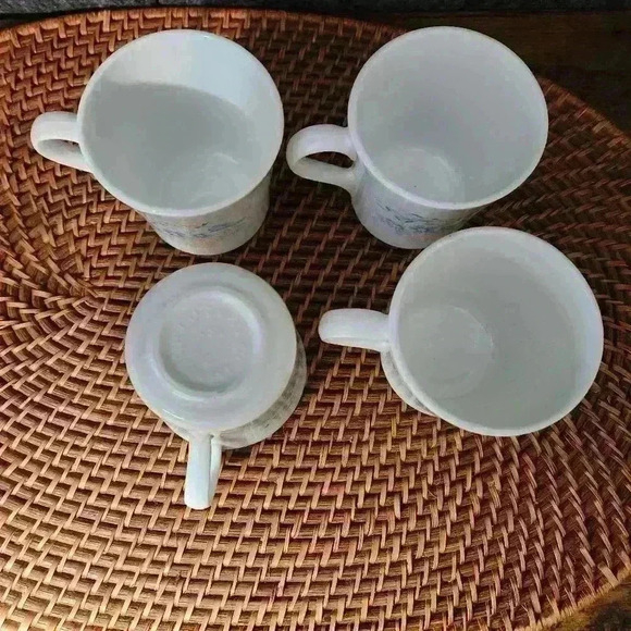 Corningware Country Cornflower Mug Blue Flower Basket Set 4 Vtg 1980s USA - Picture 6 of 6